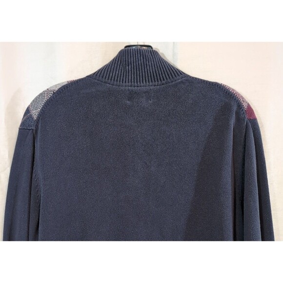 JOE Joseph Abboud Argyle Sweater Mens MEDIUM 1/4 Zip Pullover Long Sleeve Preppy - Picture 12 of 14